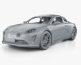 Renault Alpine A110 Premiere Edition with HQ interior 2020 3d model clay render
