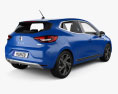 Renault Clio RS-Line with HQ interior 2022 3d model back view