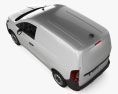 Renault Kangoo Van з детальним інтер'єром 2024 3D модель top view