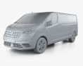 Renault Trafic Furgoneta de Pasajeros L2H1 2024 Modelo 3D clay render
