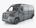 Renault Master Panel Van L3H2 з детальним інтер'єром 2022 3D модель wire render