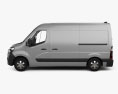Renault Master Panel Van L2H2 with HQ interior 2022 3d model side view