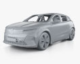 Renault Megane E-Tech Electric iconic with HQ interior 2024 Modelo 3D clay render