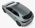 Renault Megane E-TECH Plug-in Hybrid hatchback 2024 Modello 3D vista dall'alto