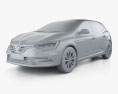 Renault Megane Edition One hatchback 2023 3d model clay render