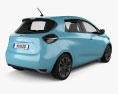 Renault Zoe with HQ interior and engine 2023 3d model back view