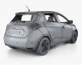 Renault Zoe з детальним інтер'єром та двигуном 2023 3D модель