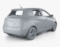 Renault Zoe インテリアと とエンジン 2023 3Dモデル
