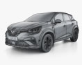 Renault Captur E-TECH Hybrid RS Line 2024 Modèle 3d wire render