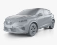 Renault Captur E-TECH Hybrid RS Line 2024 Modello 3D clay render