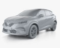 Renault Captur E-TECH hybrid Initiale Paris 2024 3d model clay render