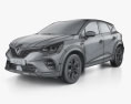 Renault Captur S-Edition 2022 3d model wire render