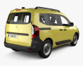Renault Kangoo JP-spec mit Innenraum 2024 3D-Modell Rückansicht