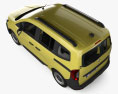 Renault Kangoo JP-spec с детальным интерьером 2024 3D модель top view