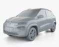Renault Kwid E-TECH 2024 Modello 3D clay render