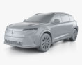 Renault Scenic E-Tech 2024 3d model clay render