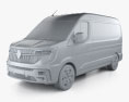 Renault Master 패널 밴 L2H2 2024 3D 모델  clay render