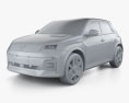 Renault 5 E-TECH Electric 2024 3D模型 clay render