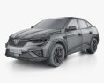 Renault Arkana E-Tech Hybrid 2024 3d model wire render