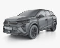 Renault Symbioz 2024 3D модель wire render