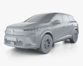 Renault Symbioz 2024 3D модель clay render