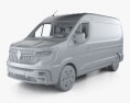 Renault Master Panel Van L2H2 with HQ interior 2024 3d model clay render