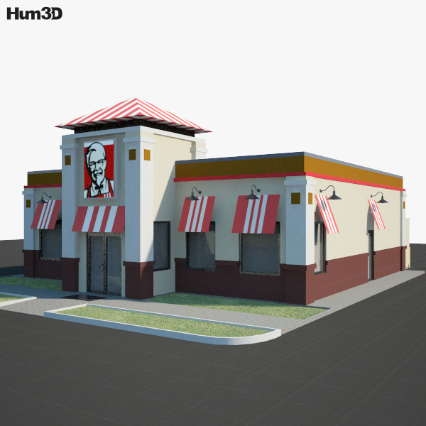 KFC Ресторан 01 3D модель