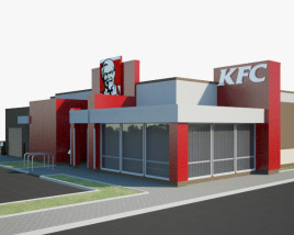KFC Restaurant 02 3D-Modell