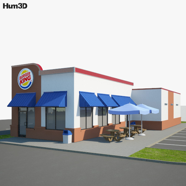 Burger King Restaurant 01 3D model