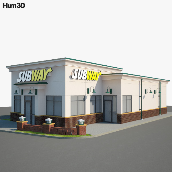 Subway Ресторан 01 3D модель
