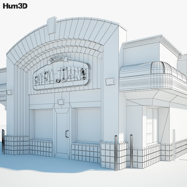 Papa John's Pizza Restaurante 02 3D model - Baixar Arquitectura no