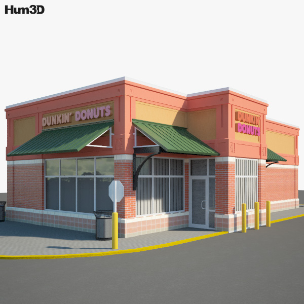 Dunkin' Donuts Restaurant 03 3D model