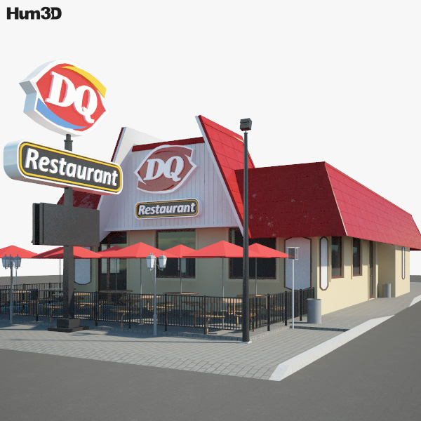 Dairy Queen Restaurant 03 3D-Modell