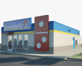 Domino's Pizza Restaurant 02 Modèle 3D