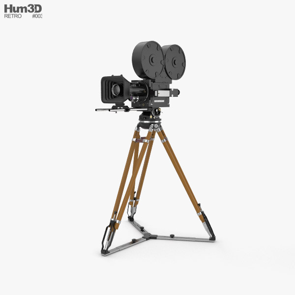 Retro Movie Camera 3D model
