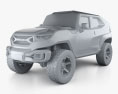 Rezvani Motors Tank 2021 3D模型 clay render