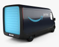 Rivian Amazon Delivery Van 2020 3D-Modell Rückansicht