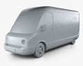 Rivian Amazon Delivery Van 2020 3Dモデル clay render