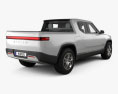 Rivian R1T with HQ interior 2018 3d model back view