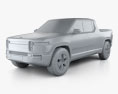 Rivian R1T mit Innenraum 2018 3D-Modell clay render