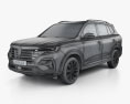 Roewe RX5 Max 2020 3D-Modell wire render