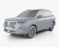 Roewe RX5 Max 2020 3Dモデル clay render