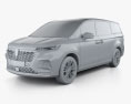 Roewe iMAX 8 2023 3D-Modell clay render