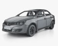 Roewe 350 with HQ interior 2014 3d model wire render