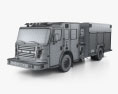 Rosenbauer TP3 Pumper Fire Truck 2018 3d model wire render