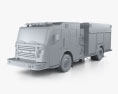 Rosenbauer TP3 Pumper Fire Truck 2018 3d model clay render