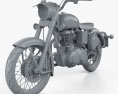 Royal Enfield Bullet C5 Classic 2014 3D-Modell clay render