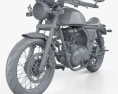 Royal Enfield Continental GT Cafe Racer 2014 3d model clay render