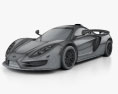 SIN CAR R1 2019 3D-Modell wire render