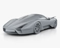 SSC Tuatara 2014 3d model clay render